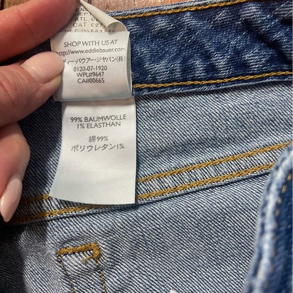 Eddie Bauer Women's Authentic High-Rise Blue Jeans Size 10S Straight Fit Denim - Picture 7 of 13